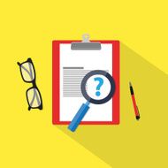 Faq icon flat material illustration