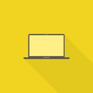 aptop icon illustration flat design