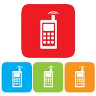 telephone mobile icon Vector Illustration