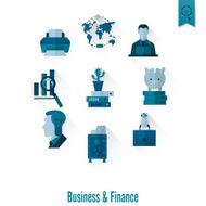 business and finance icon set N97