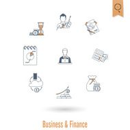 business and finance icon set N100