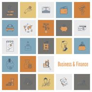 business and finance icon set N101