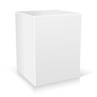 Blank box on white background
