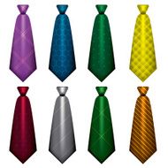 colour tie in vector on white background set 2