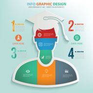 Student info graphic design clean vector