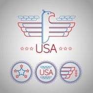 Made in the USA Symbol with American color