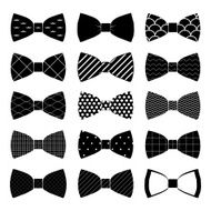 set of bow tie in vector on white background