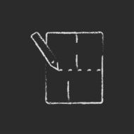 Layout of the house icon drawn in chalk N2