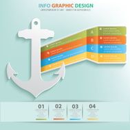 Anchor info graphic design clean vector