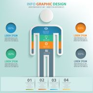 Man info graphic design clean vector