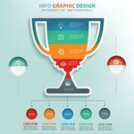 Trophy info graphic design clean vector N2