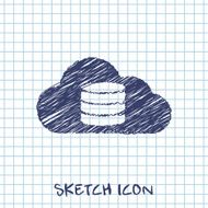 Cloud computing icon vector illustration N5