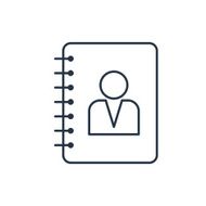 address book outline icon