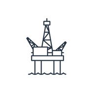 Oil platform outline icon