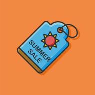 summer sale tag icon