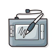 Computer drawing board doodle