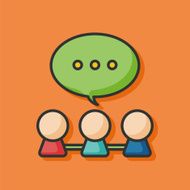 office conversation icon