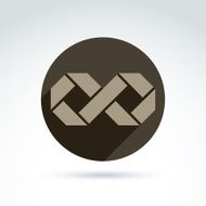 Vector ribbon shaped in an infinity symbol illustration