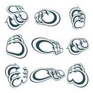 Arrows vector abstract symbol collection