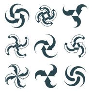 Looping arrows vector abstract symbol collection