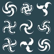 Looping arrows vector abstract symbol collection N2