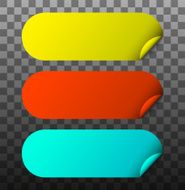 Vector modern colorful stickers set N2