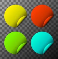 Vector modern colorful stickers set N3