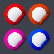Vector modern colorful stickers set N4