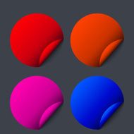 Vector modern colorful stickers set N5