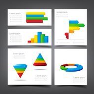 Graph bar pi statistic element foe design vector illustration