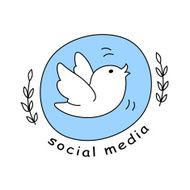 Social media icon emblem badge