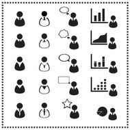 Set of user icons Vector illustration