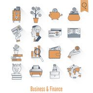 business and finance icon set N114