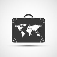 Vector icons travel suitcases