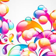 Abstract colorful arc-drop background