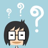 Vector businessman with question mark over his head Illustration EPS10 N2