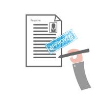 Hand pen writing appove resume N2