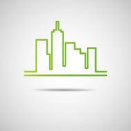 Eco city Real Estate icon Vector design