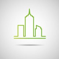 Eco city Real Estate icon Vector design N2