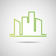 Eco city Real Estate icon Vector design N6