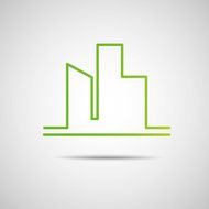 Eco city Real Estate icon Vector design N7