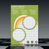 Booklet design vector template N6