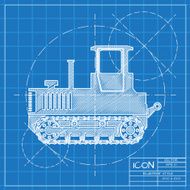 Vector color flat heavy machine icon N23