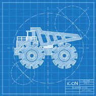 Vector color flat heavy machine icon N24