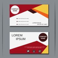 Business visiting card banner sticker mockup flyer label vector template N30