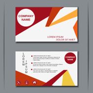 Business visiting card banner sticker mockup flyer label vector template N33