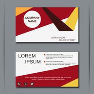 Business visiting card banner sticker mockup flyer label vector template N34