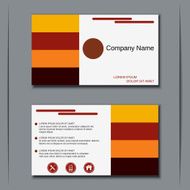 Business visiting card banner sticker mockup flyer label vector template N36