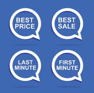 speech bubble label vector with best price