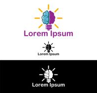 Abstract form of the brain in shape a bulb